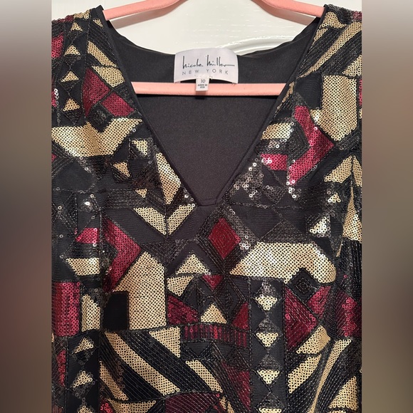 NWOT Sleeveless Sequin MIDI Cocktail Dress - Picture 3 of 3